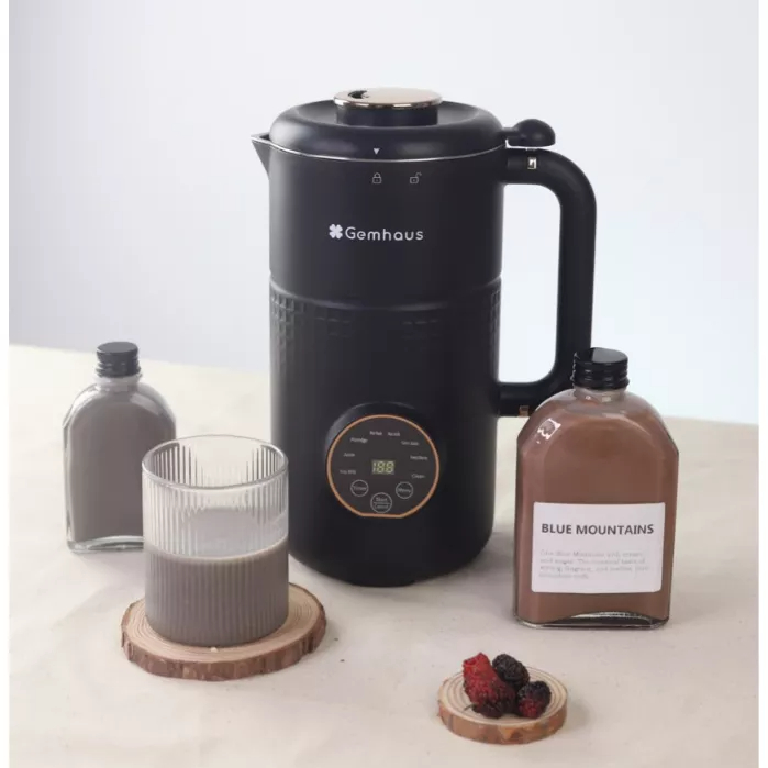 Máy nấu sữa hạt mini Gemhaus GH110 màu ĐEN có thể đun sôi nước, xay sinh tố...