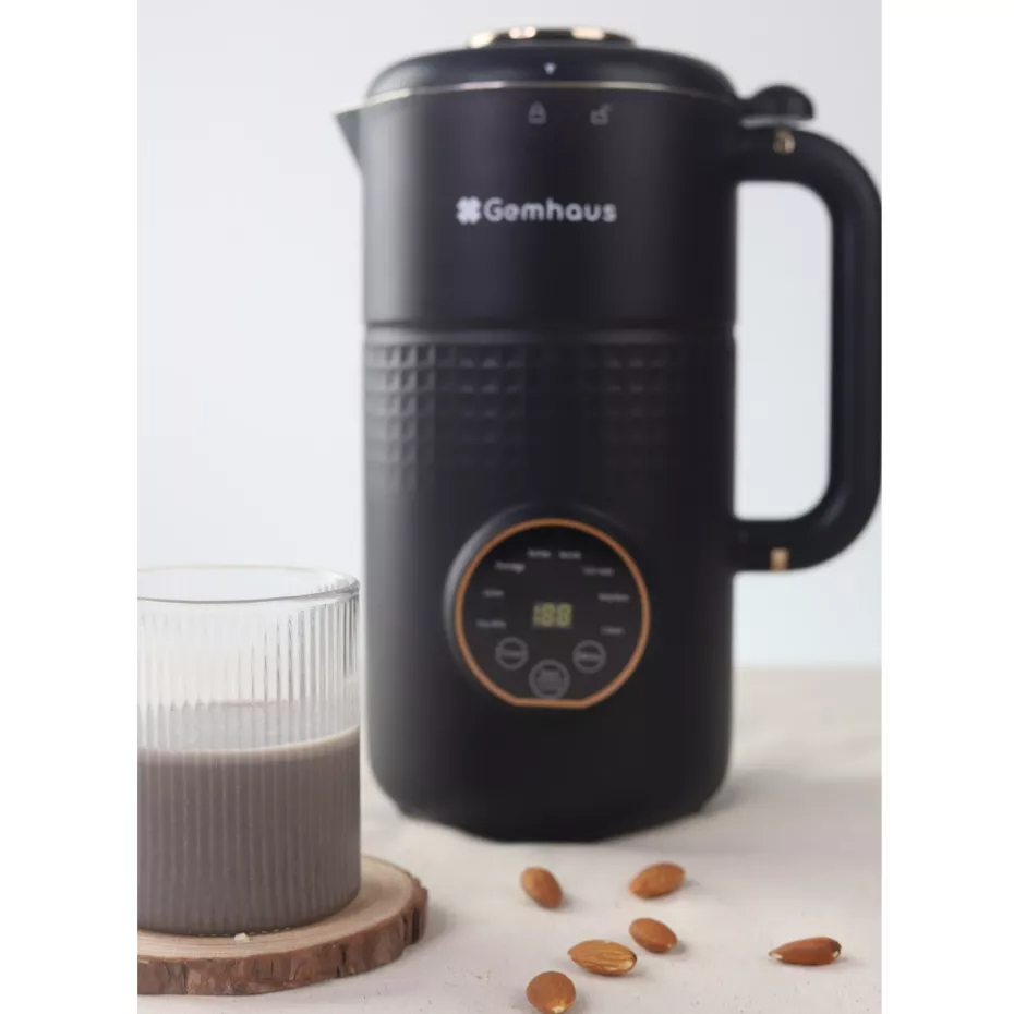 Máy nấu sữa hạt mini Gemhaus GH110 màu ĐEN có thể đun sôi nước, xay sinh tố...