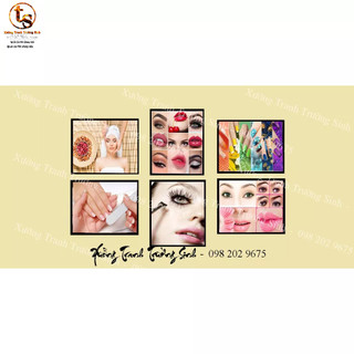 Bộ 6 tranh SPA + PHUN XĂM + NAIL + MI , SALE KHỦNG 2021