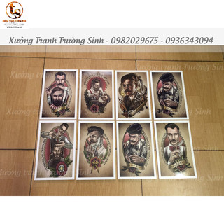BỘ 8 TRANH TRANG TRÍ CHO BARBER TÓC NAM RẺ ĐẸP