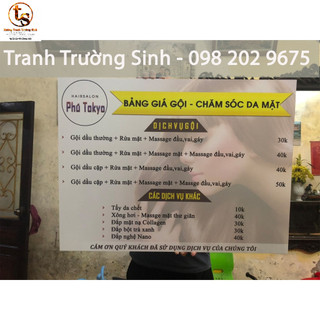 TRANH BẢNG GIÁ CÁC DỊCH VỤ DÁN TƯỜNG (FREE THIẾT KẾ )