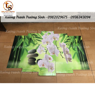 BỘ TRANH GHÉP 5 TẤM PHONG CẢNH SPA TÔNG MÀU XANH LÁ