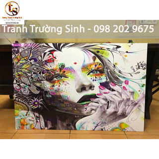 TRANH CÔ GÁI BEAUTY GIRL (MẪU CÁ TÍNH) SALON SPA NAIL MI