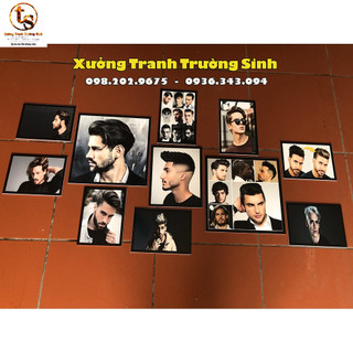 BỘ 11 TRANH TẤM CỨNG DÁN TƯỜNG TÓC NAM