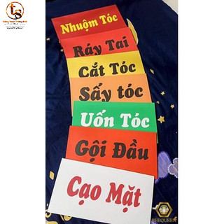 COMBO 7 BẢNG DỊCH VỤ CHO SALON TÓC VÀ BARBER (20x40cm)