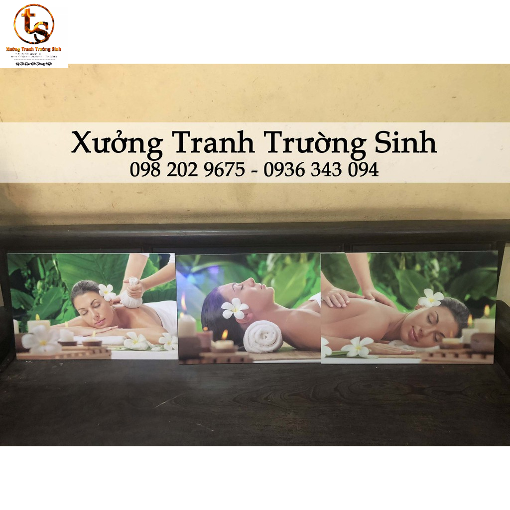 BỘ 3 TRANH SPA THƯ GIÃN  (40x60x3)