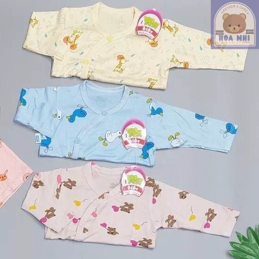 Áo Sơ Sinh Cho Bé, Áo Sơ Sinh Thun Lạnh Tay Dài Siêu Mềm Mát Cho Bé Từ 0-9 Tháng