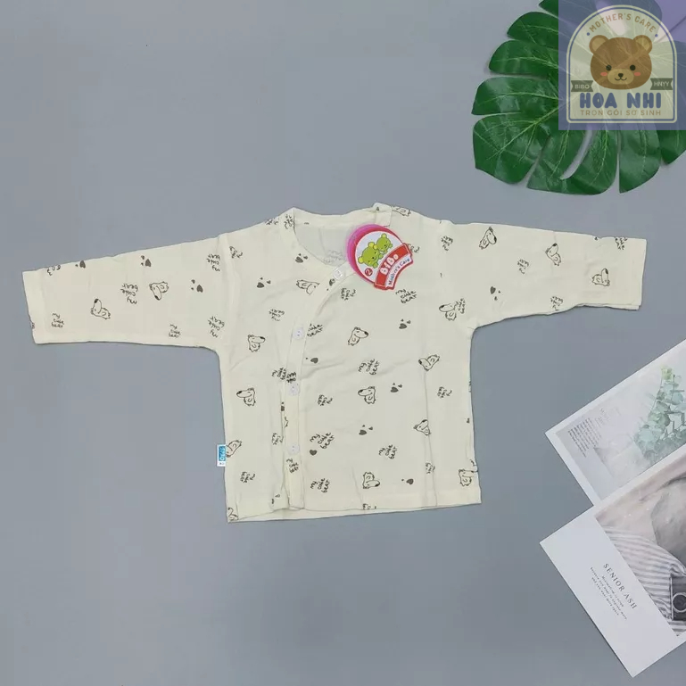 Áo Sơ Sinh Cho Bé, Áo Sơ Sinh Thun Lạnh Tay Dài Siêu Mềm Mát Cho Bé Từ 0-9 Tháng