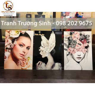 BỘ 3 TRANH THẨM MỸ BEAUTY , TRANH 3 CÔ GÁI (40x60x3)