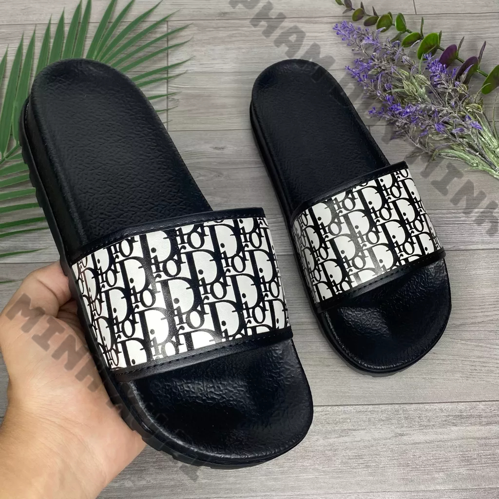 Dép hottrend dio r dép thời trang nam nữ diro quai da đế độn chiều cao 4cm