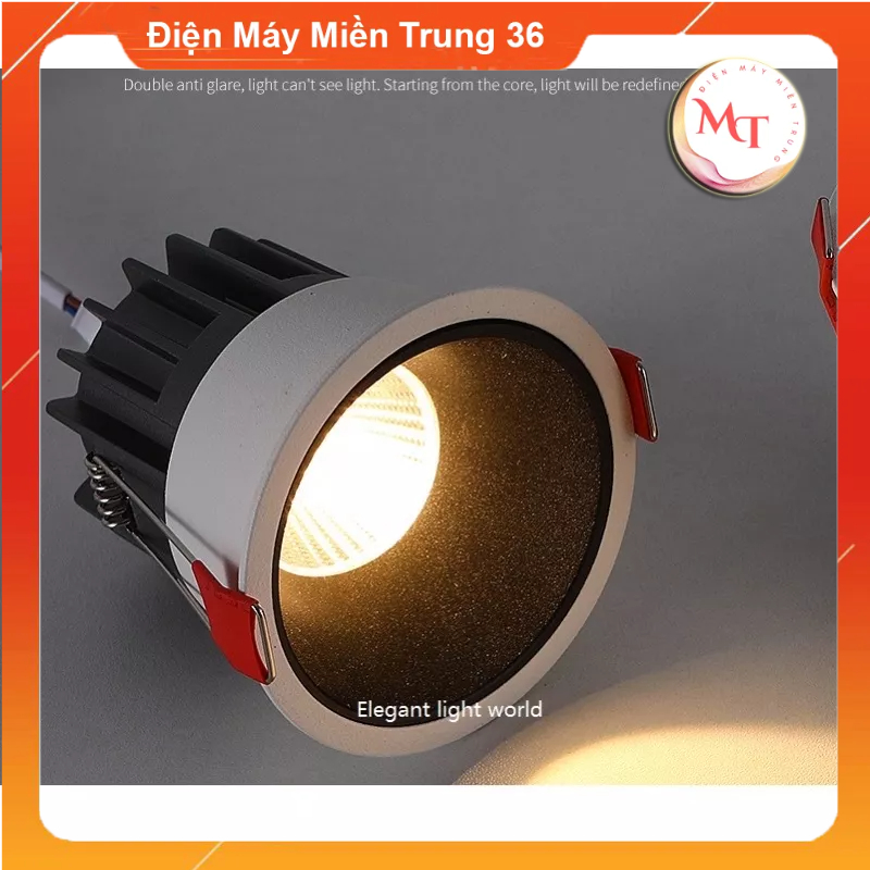 Đèn rọi led âm trần Rayon 12W ánh sáng trung tính 4000K góc chiếu 24 độ, led spotlight chống chói cao cấp,