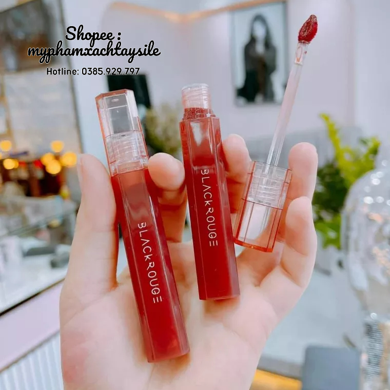 HG08 - Son Kem Lì Black Rouge Water Glow Tint Ver 2 HG 08 - TONE ĐỎ NÂU ĐẤT