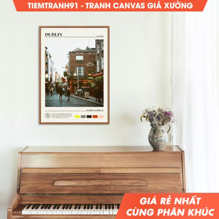 Tranh treo tường, Oil Paint, Dublin Wall Art, Dublin Poster, Dublin Photo, Dublin Wall Decor, Ireland Poster.