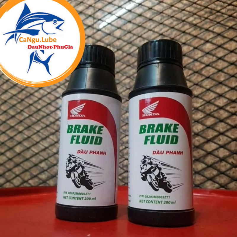 Dầu thắng Honda DOT4 chai 200ml, Dầu phanh DOT4 Honda 200ml