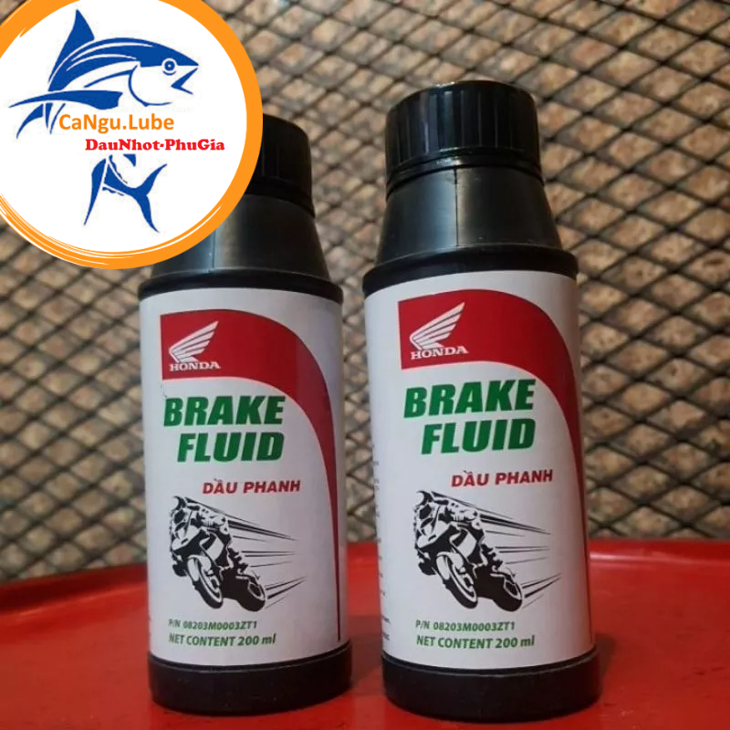 Dầu thắng Honda DOT4 chai 200ml, Dầu phanh DOT4 Honda 200ml