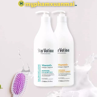 Dầu Gội Hoặc Dầu Xả Starvatina Argan Vitamin E Siêu Mượt 500/800ml