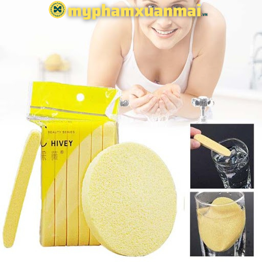 Bông Mút nở rửa mặt Chievy 12 miếng các loại đủ màu