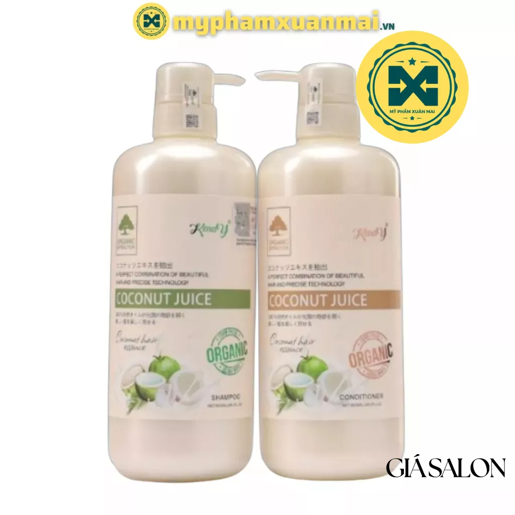 Cặp Dầu Gội Xả Selena kendy Hương Dừa 800ml