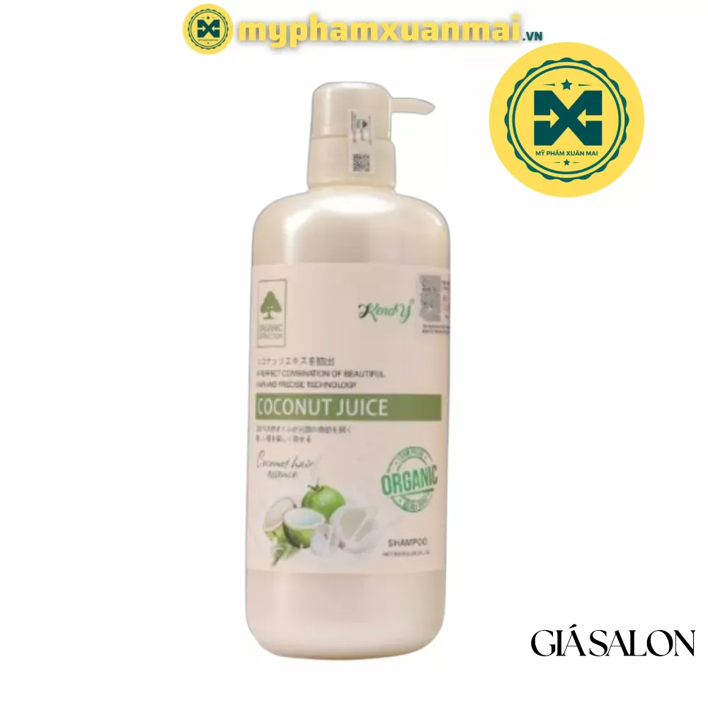 Cặp Dầu Gội Xả Selena kendy Hương Dừa 800ml