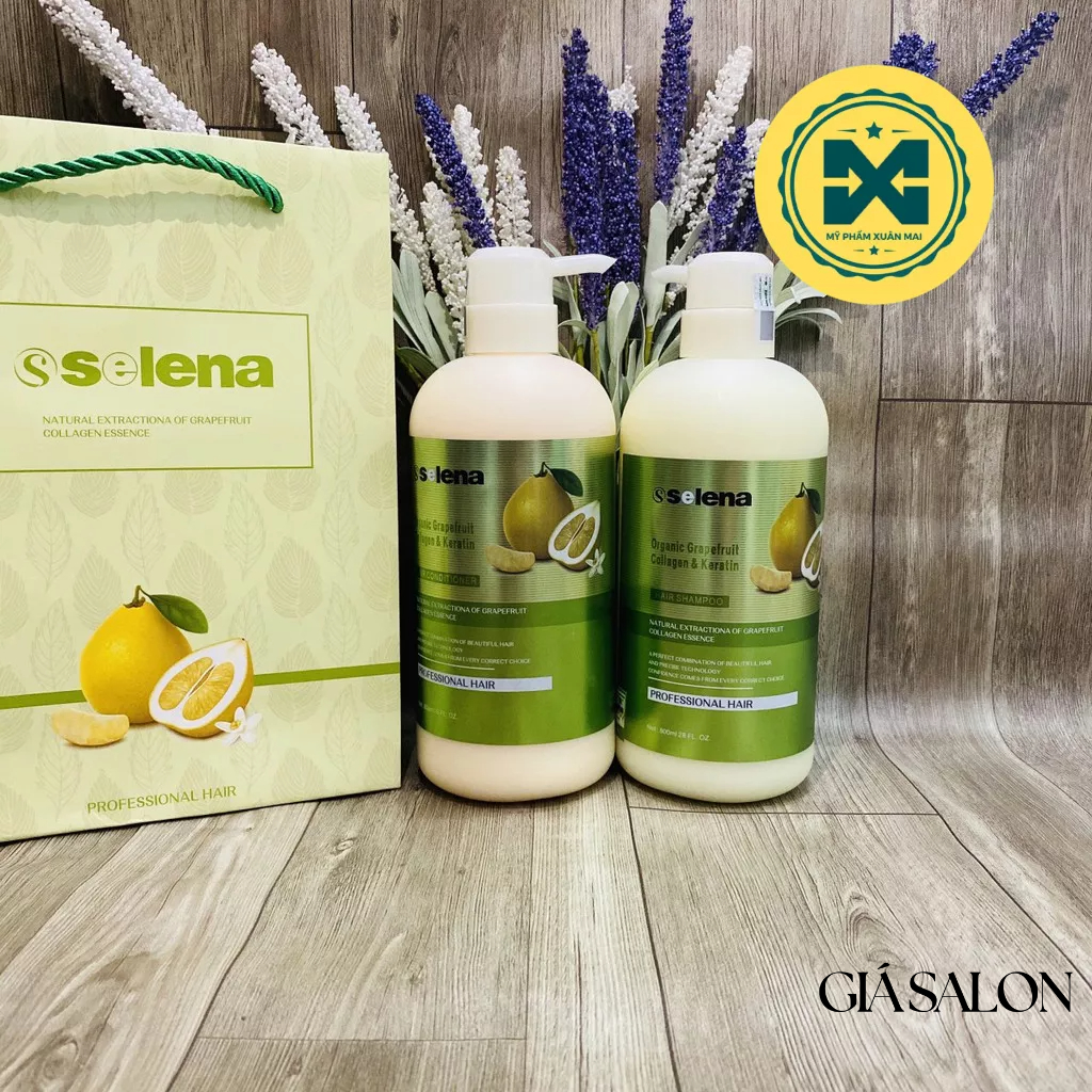 Cặp Dầu Gội Xả Selena kendy Hương Dừa 800ml