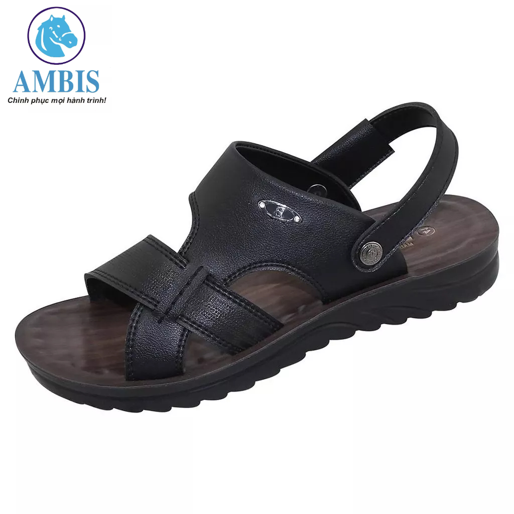 Sandal nam Bita's SUM.89 (Đen+Vàng bò)