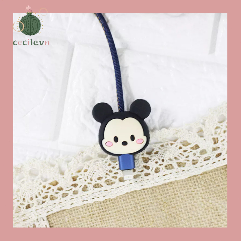 Vỏ bảo vệ cáp dữ liệu Bánh mì dễ thương Đám mây Quái vật nhỏ Phim hoạt hình-CE