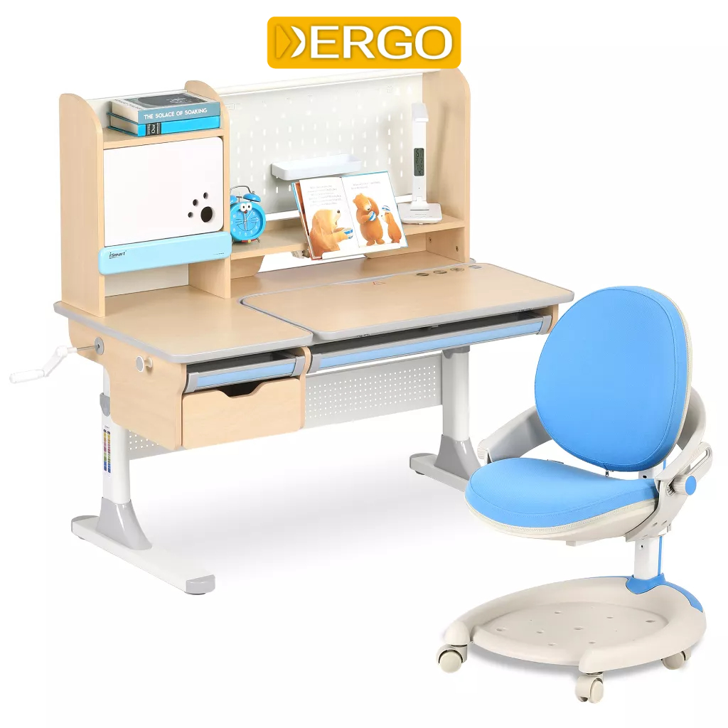 Bộ Bàn Học Thông Minh Chống Gù Chống Cận iSmart S1200 + Ghế Duo Star S1/C11/C02