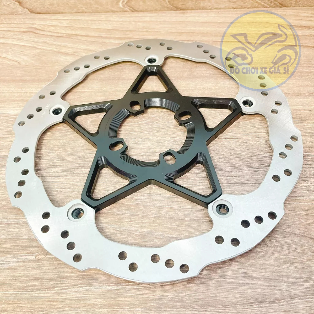 Đĩa Thắng + Lòng đĩa dùng cho xe Raider/Satria xuống 4 lỗ thông dụng màu trắng