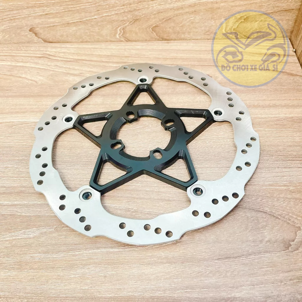 Đĩa Thắng + Lòng đĩa dùng cho xe Raider/Satria xuống 4 lỗ thông dụng màu trắng