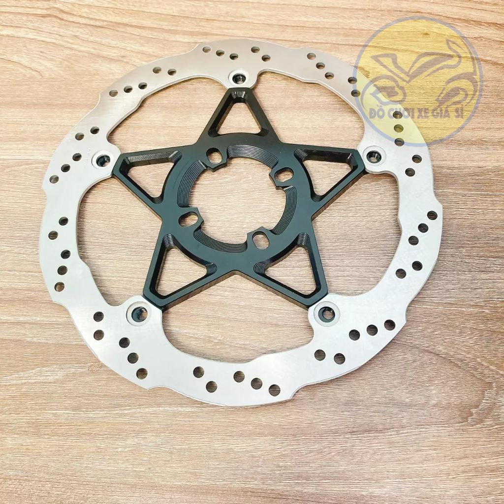 Đĩa Thắng + Lòng đĩa dùng cho xe Raider/Satria xuống 4 lỗ thông dụng màu trắng