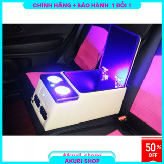 Hộp tỳ tay ô tô vừa mọi loại xe,Giá đựng cốc ghế sau có sạc USB cho điện thoại, có đèn led sang trọng và ngăn đựng VM399