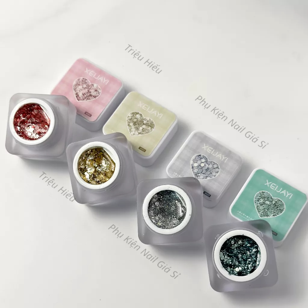 Gel nhũ pha lê hạt to hottrend trang trí móng