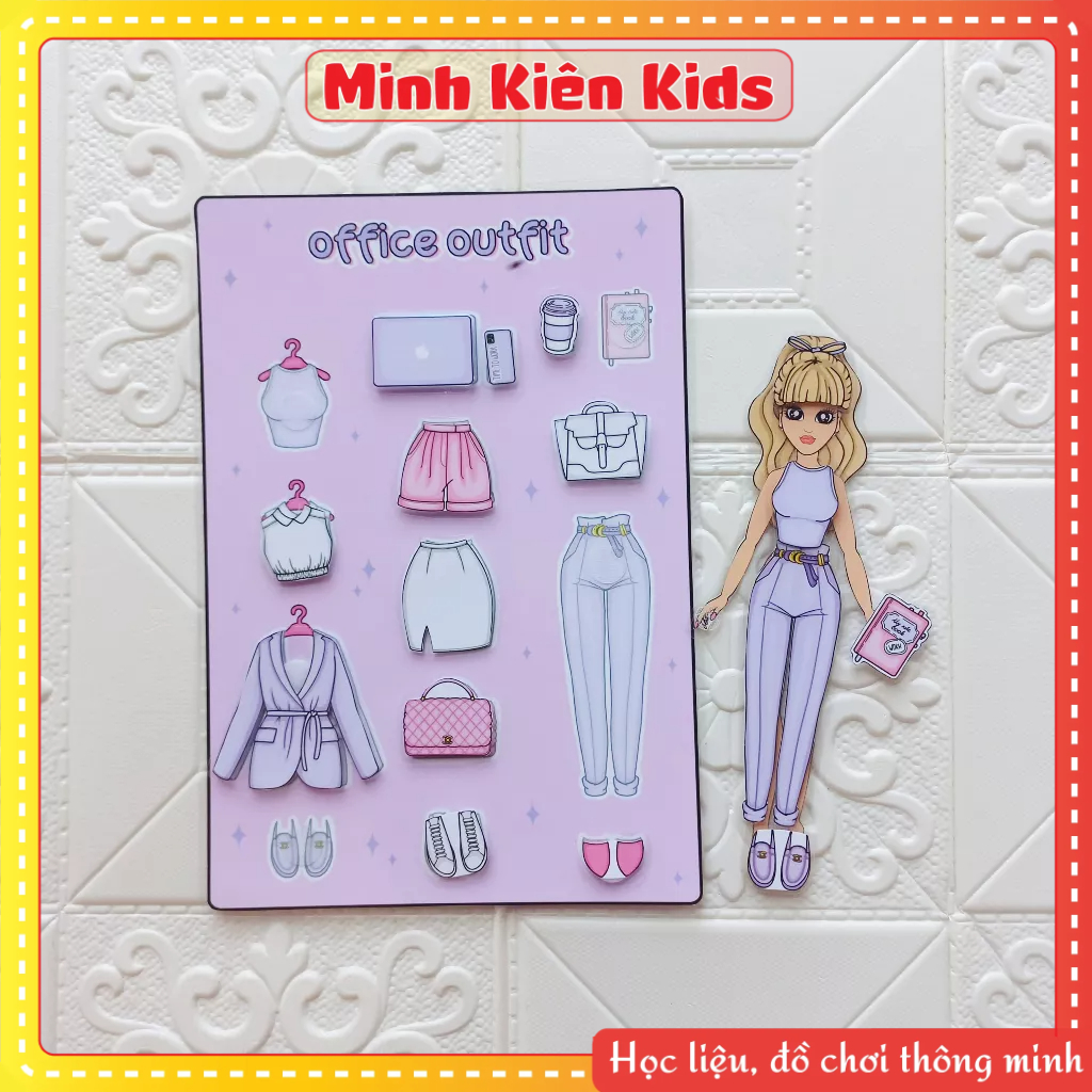 Set thay búp bê thời trang  - Búp bê bóc dán - tách set