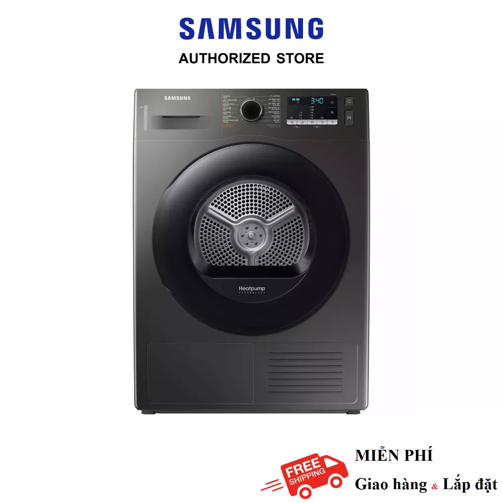 Máy sấy bơm nhiệt Samsung Heatpump với Bộ 3 cảm biến Optimal Dry, 9kg DV90TA240AX