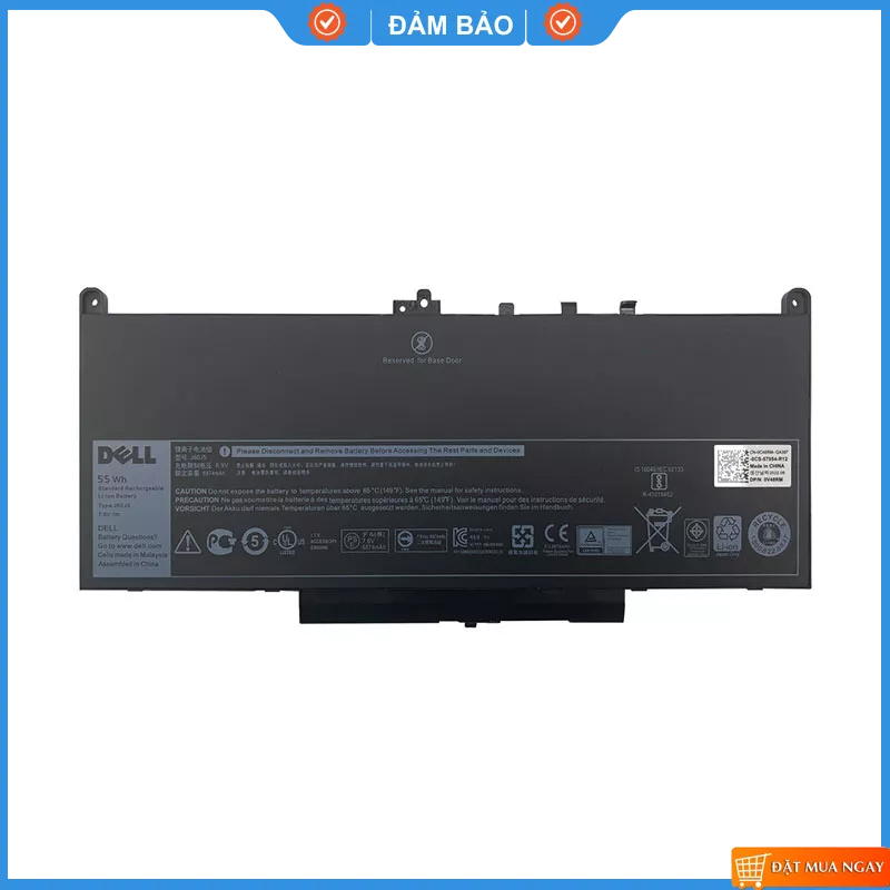 Pin Zin Dell Latitude E7270 E7470 J60J5 7CJRC MC34Y 242WD GG4FM PDNM2 Mới 100%