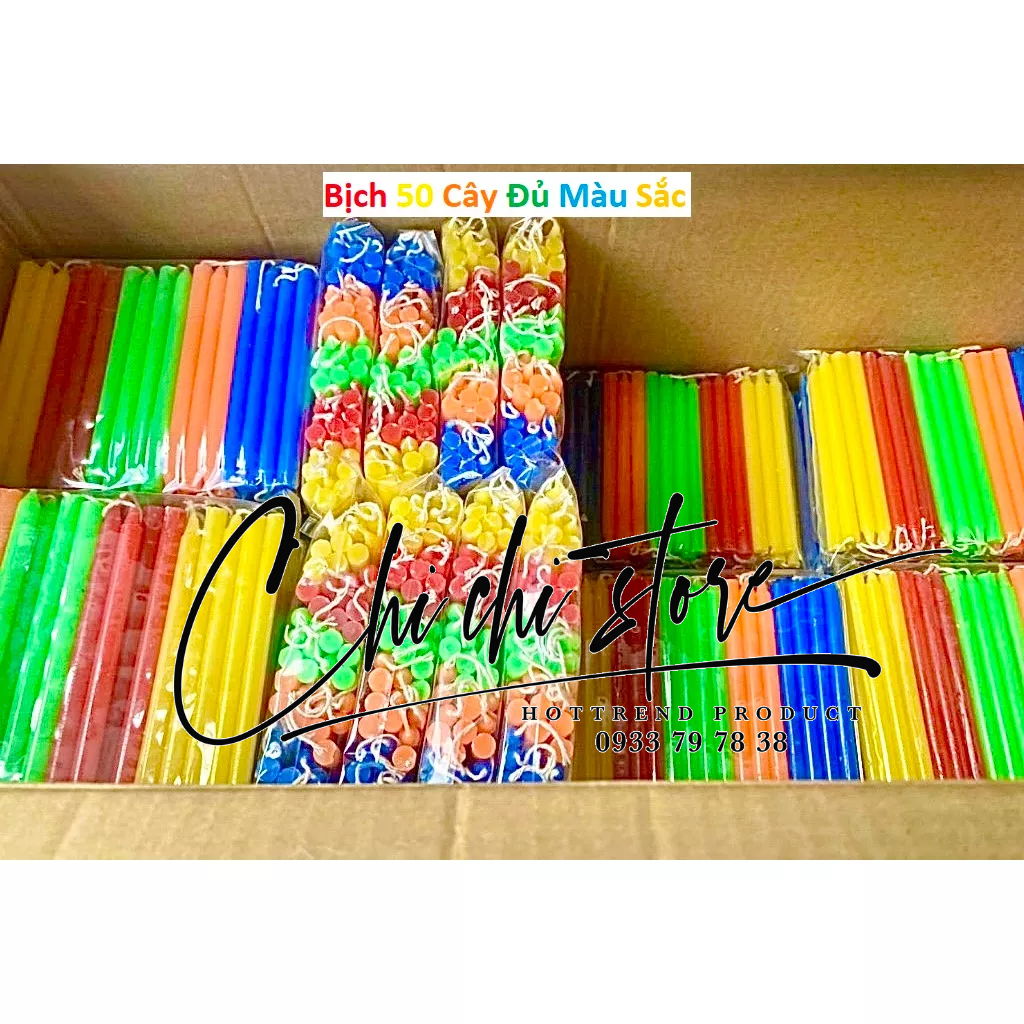 Bịch 50 Cây Đèn Cầy Trung Thu, Nến Thắp Lồng Đèn Trung Thu Giá Sỉ Siêu Rẻ