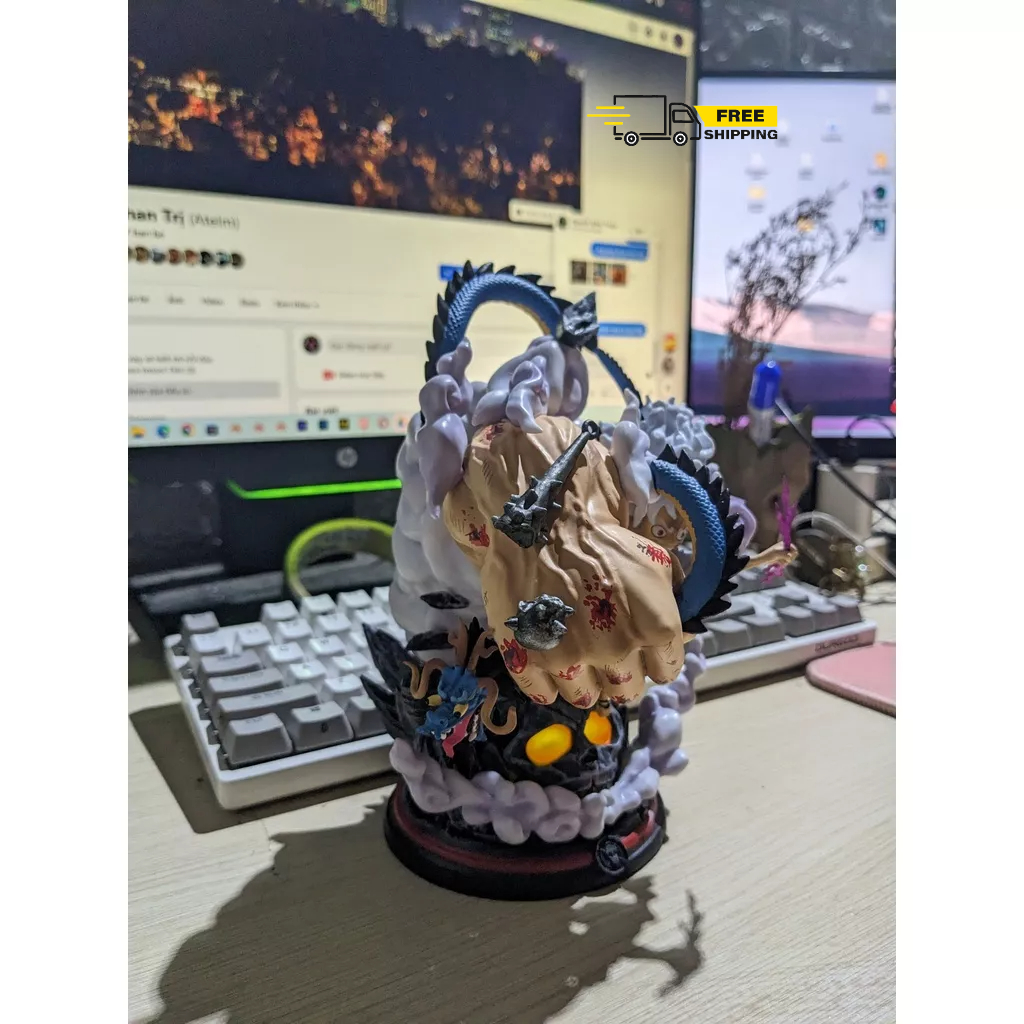 Mô Hình One Piece Luffy Gear 5 Vs Kaido Có Led 22cm