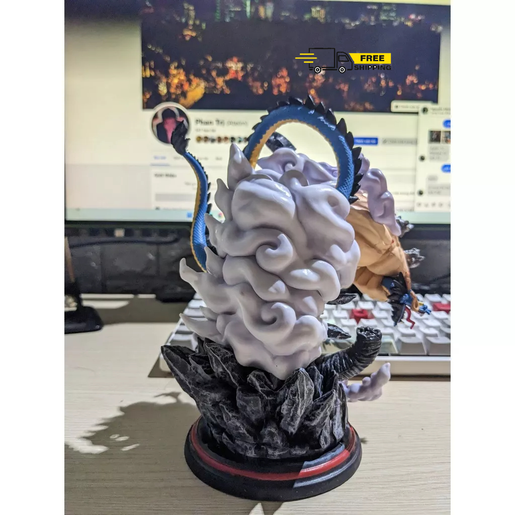 Mô Hình One Piece Luffy Gear 5 Vs Kaido Có Led 22cm