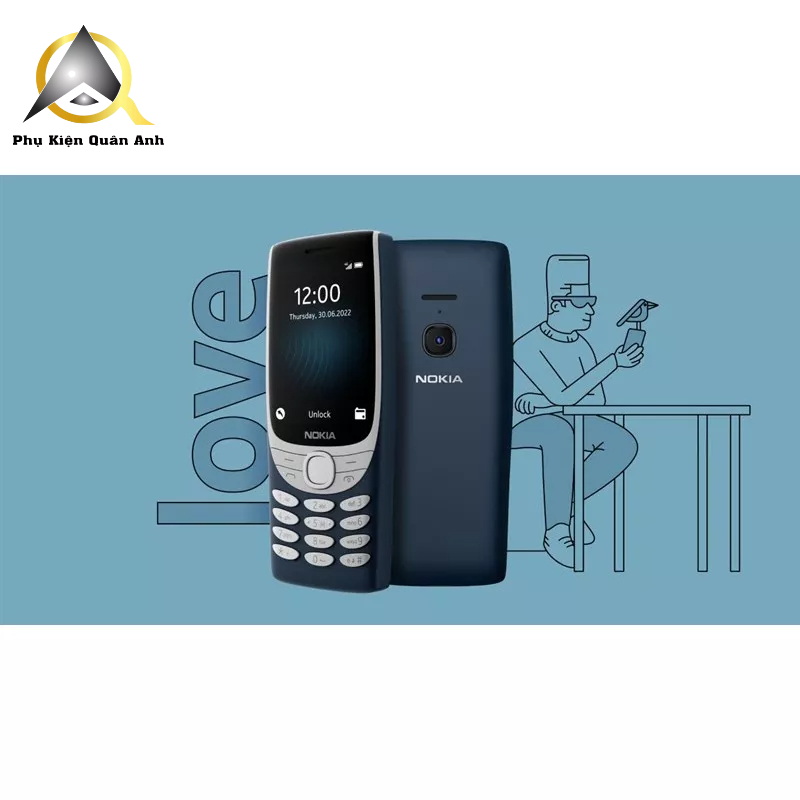 Điện thoại Nokia 8210 4G Máy 2SIM - Màn hình 2.8 inch - Camera 0.3 Mp - Pin trâu 1450 mAh
