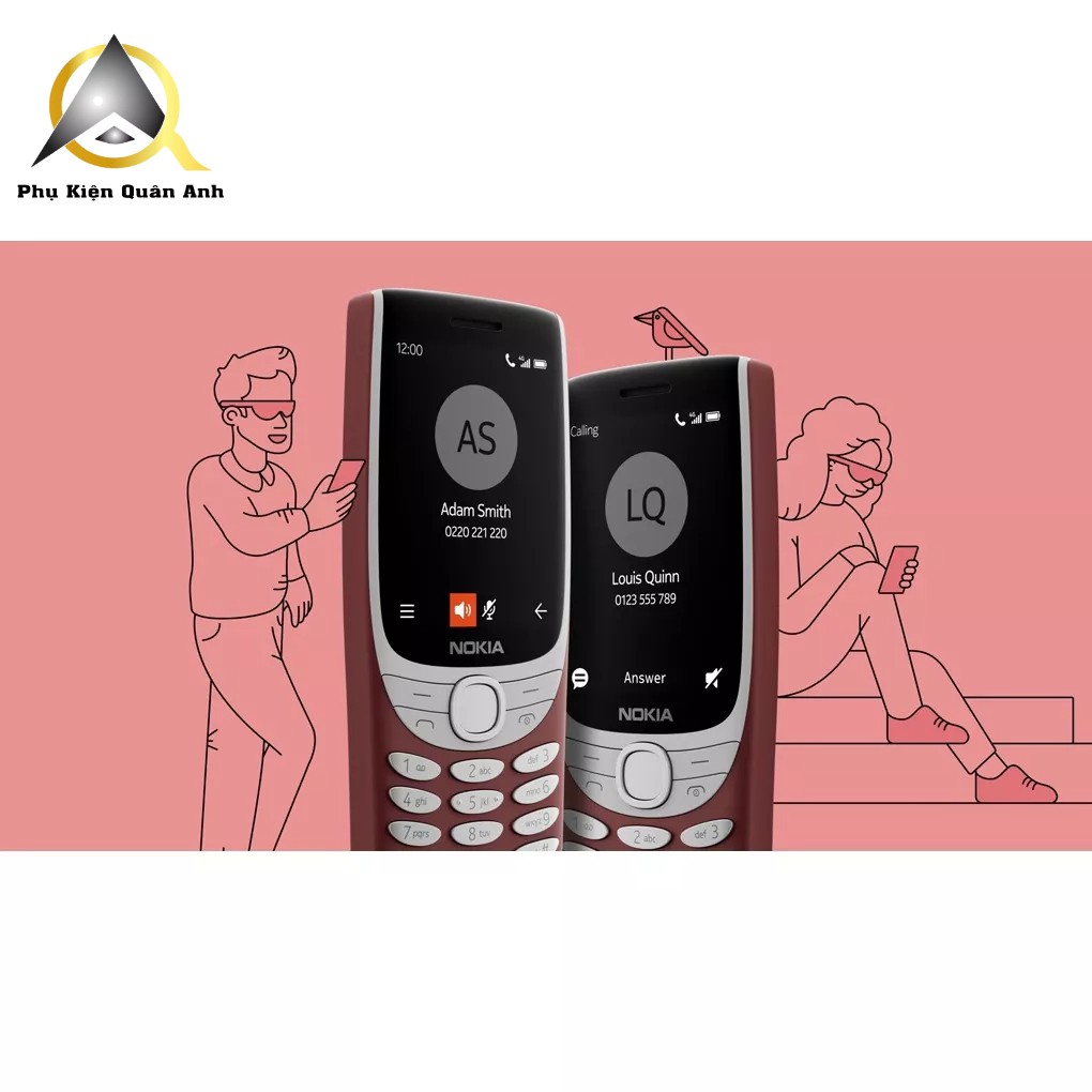 Điện thoại Nokia 8210 4G Máy 2SIM - Màn hình 2.8 inch - Camera 0.3 Mp - Pin trâu 1450 mAh