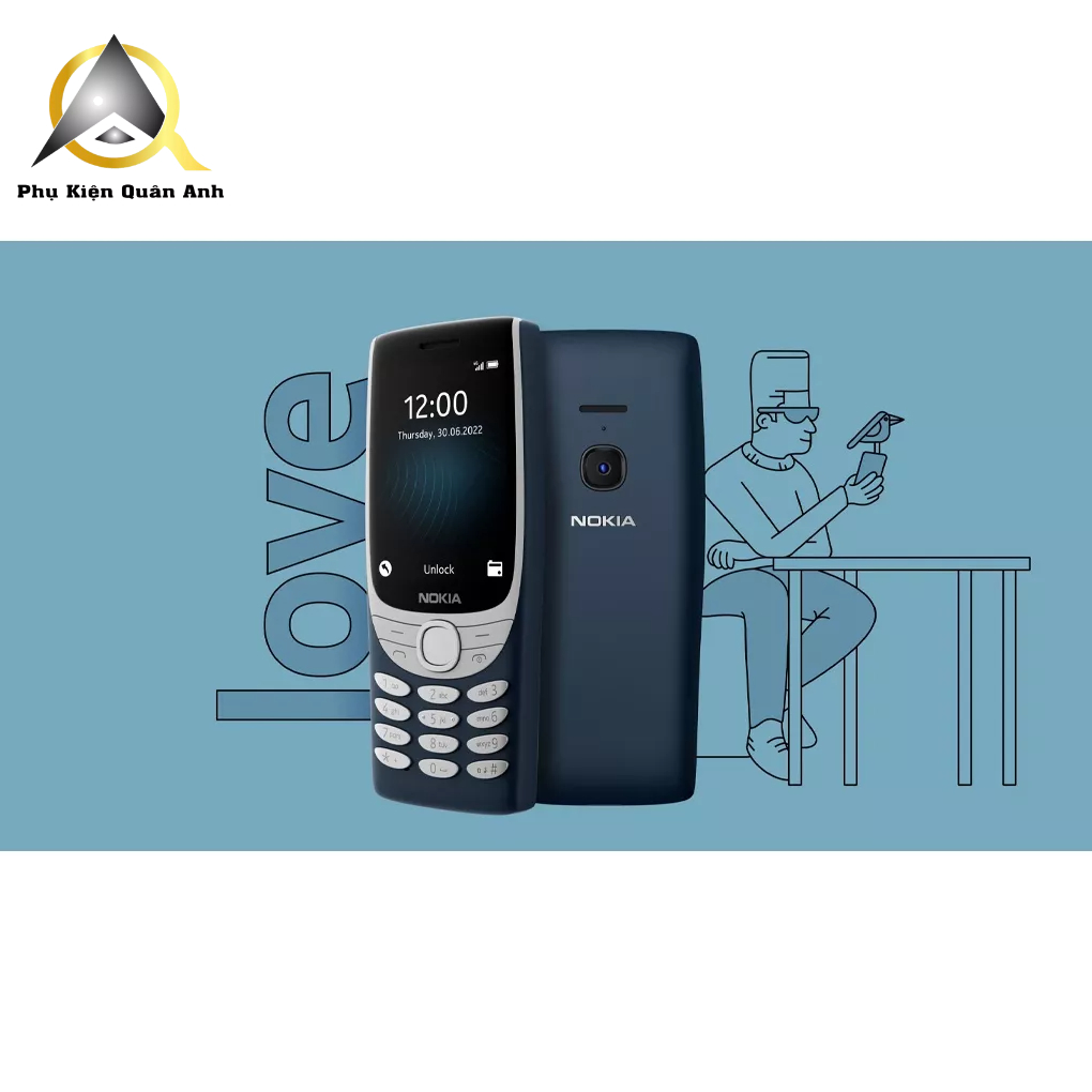Điện thoại Nokia 8210 4G Máy 2SIM - Màn hình 2.8 inch - Camera 0.3 Mp - Pin trâu 1450 mAh