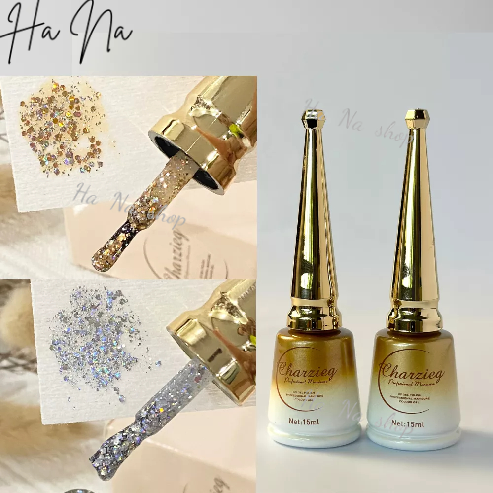 Sợ gel nhũ hạt to chai nắp nhọn