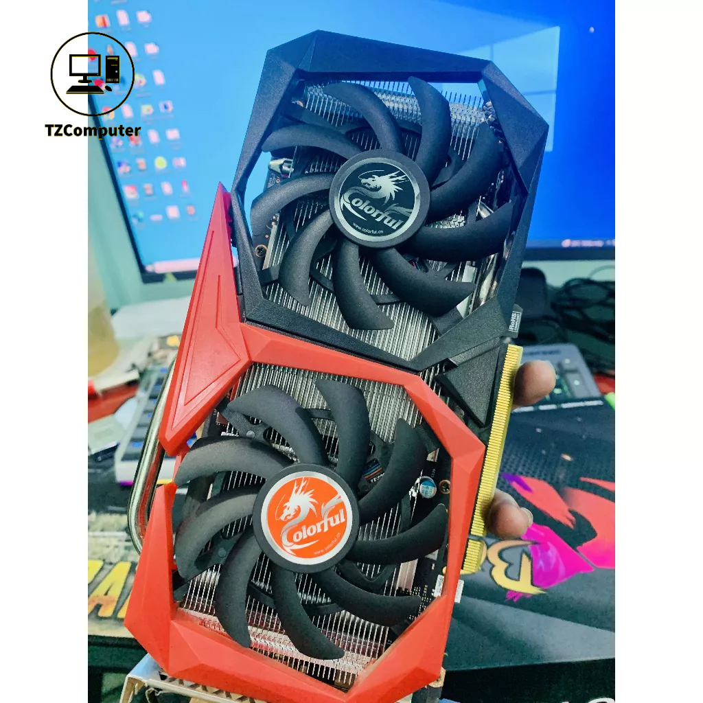 Card màn hình VGA Colorful GTX 1660 Super 6GB 2 Fan Cũ Đã Qua Sử Dụng