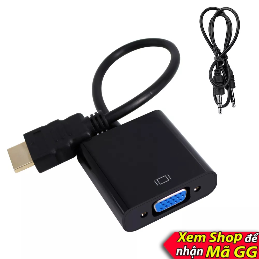 Dây cáp hdmi sang vga, cáp hdmi ra vga, dây hdmi to vga có âm thanh full hd fullhd, dây hd hdmi to vga 1080 full hd pc