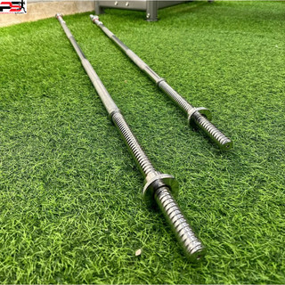Thanh đòn tạ thẳng , chất liệu thép mạ inox 1.2m hoặc 1.5m + 2 chốt khóa
