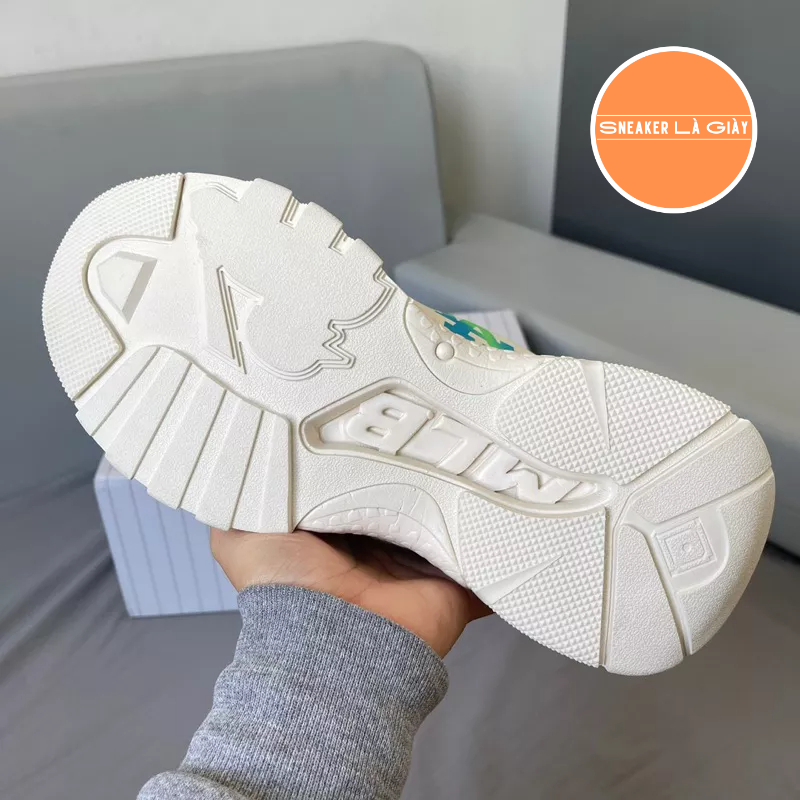 Giày MLB BigBall Chunky A Gradient Classic Monogram LA Dodgers - FULLBOX | Monogram LA Xanh Lá