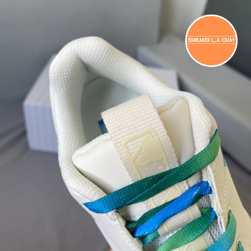 Giày MLB BigBall Chunky A Gradient Classic Monogram LA Dodgers - FULLBOX | Monogram LA Xanh Lá