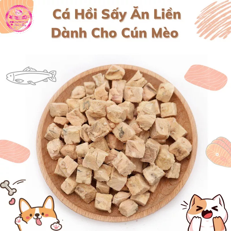 Cá Hồi Sấy Ăn Liền Dành Cho Cún Mèo - 50G