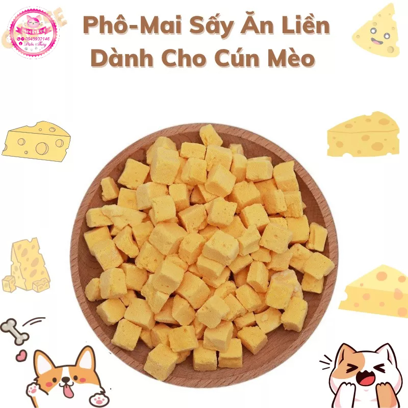 Phô Mai Sấy Khô Ăn Liền Cho Cún Mèo 20G