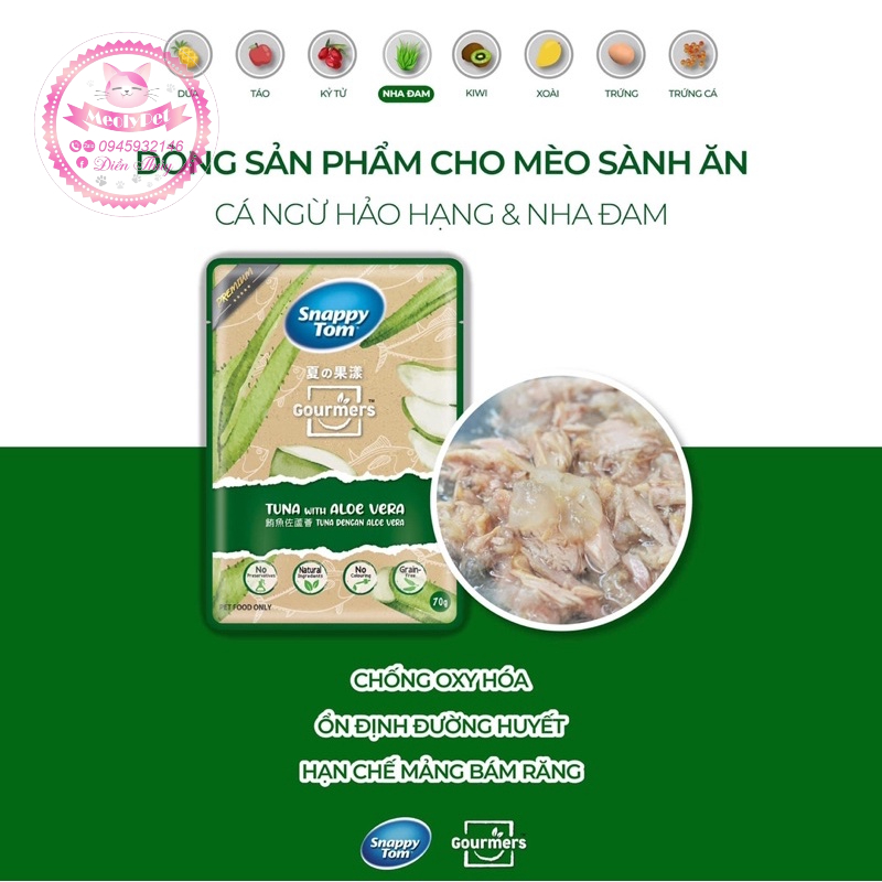 Pate Snappy Tom Trái Cây Dành Cho Mèo Kén Ăn - 70G